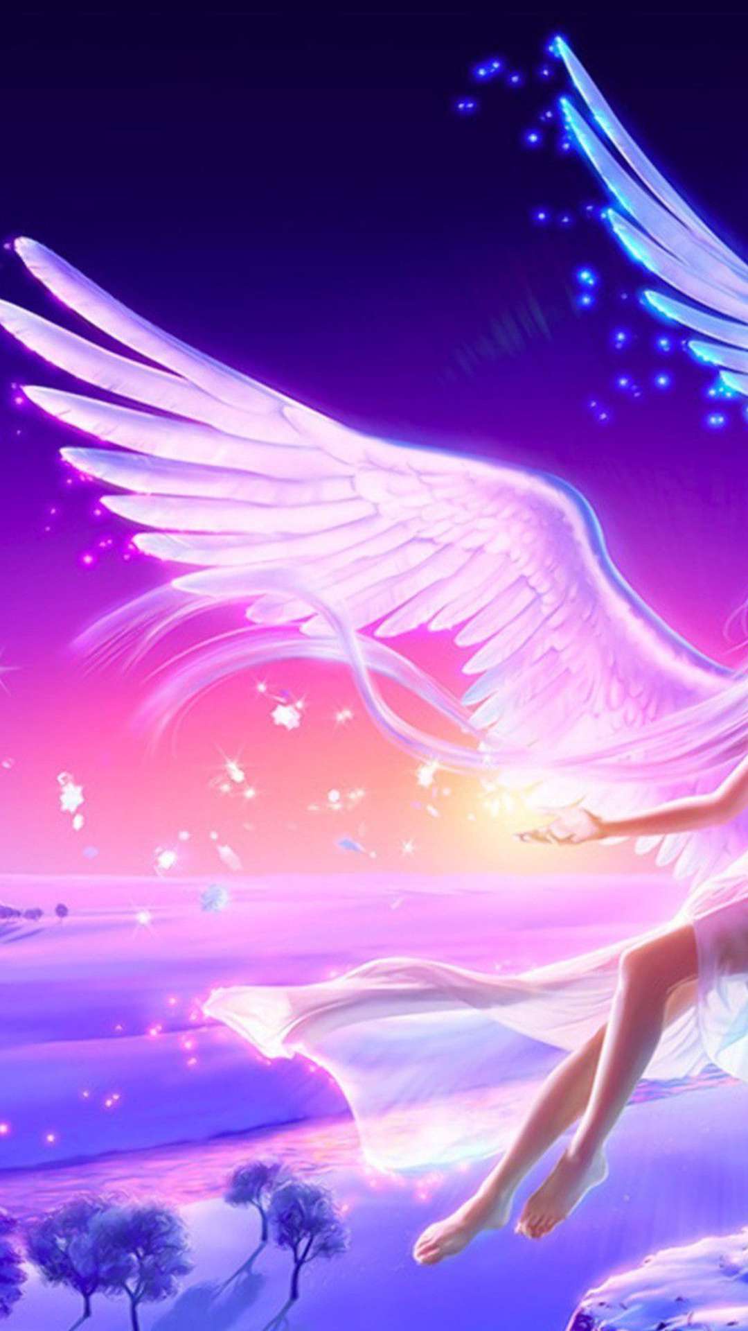 Anime Angel In Black Background HD Angel Wallpapers  HD Wallpapers  ID  71511