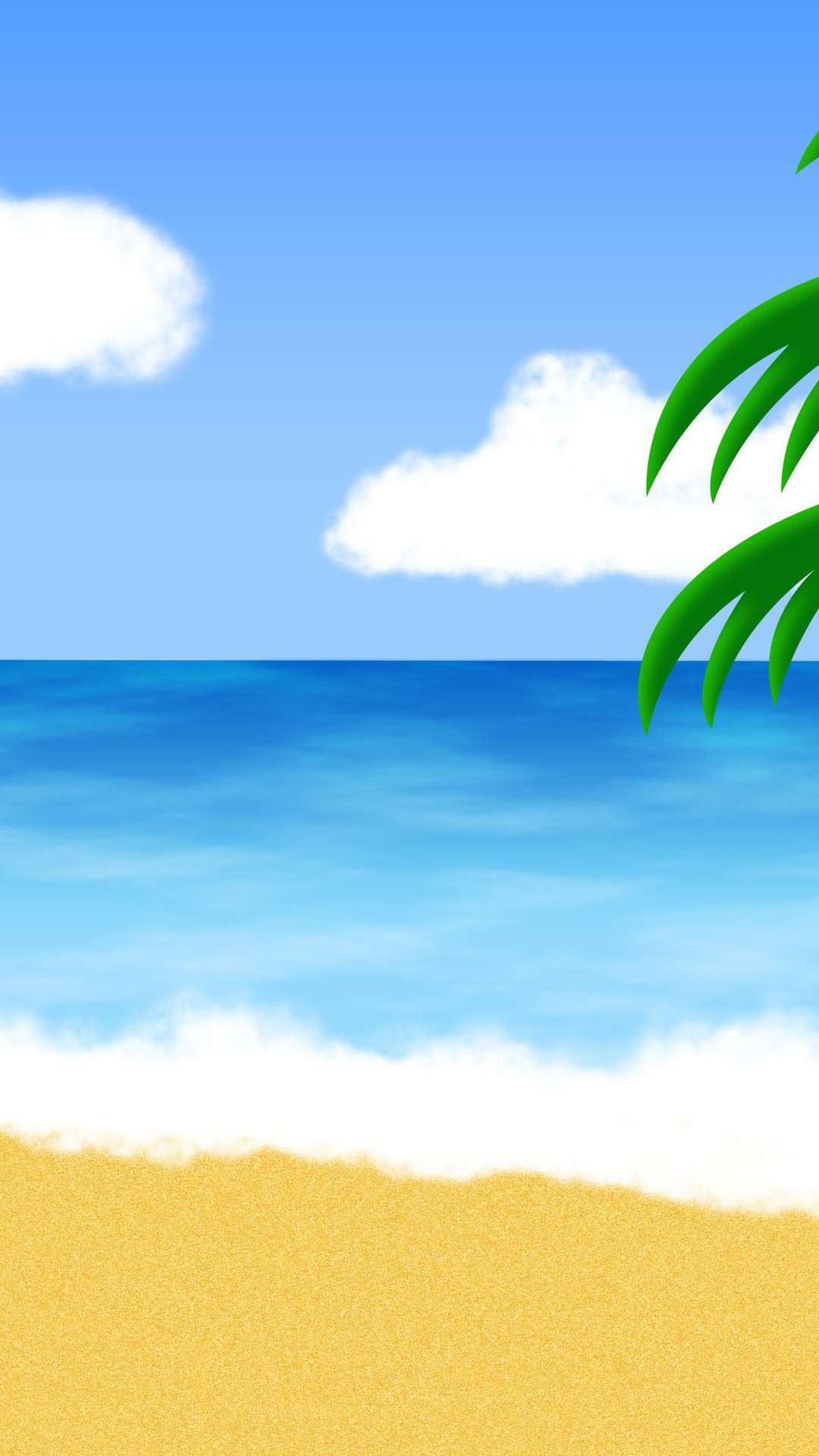landscape countryside cartoon scene background. beautiful beach with sea  wave and blue sky on sunny day. generative AI 25946832 Stock Photo at  Vecteezy