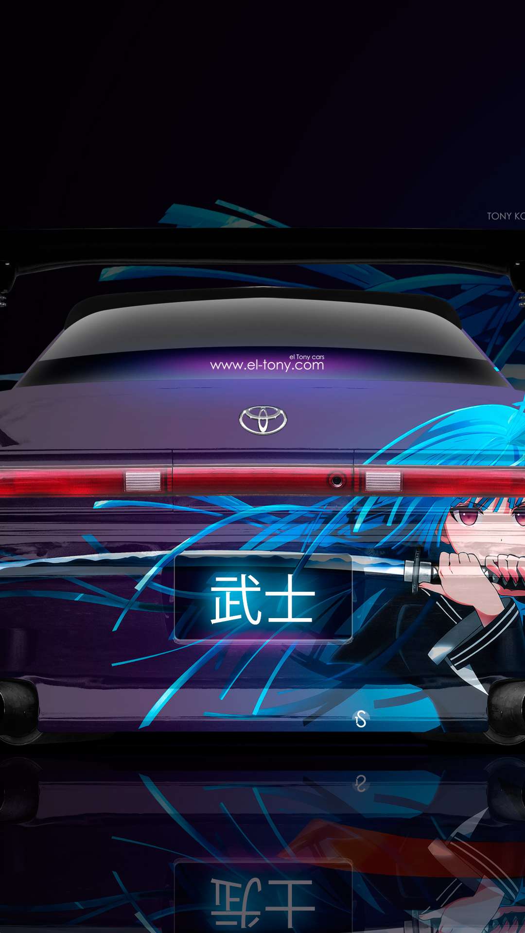 Anime Girl Police Car Wallpaper 4K 83252