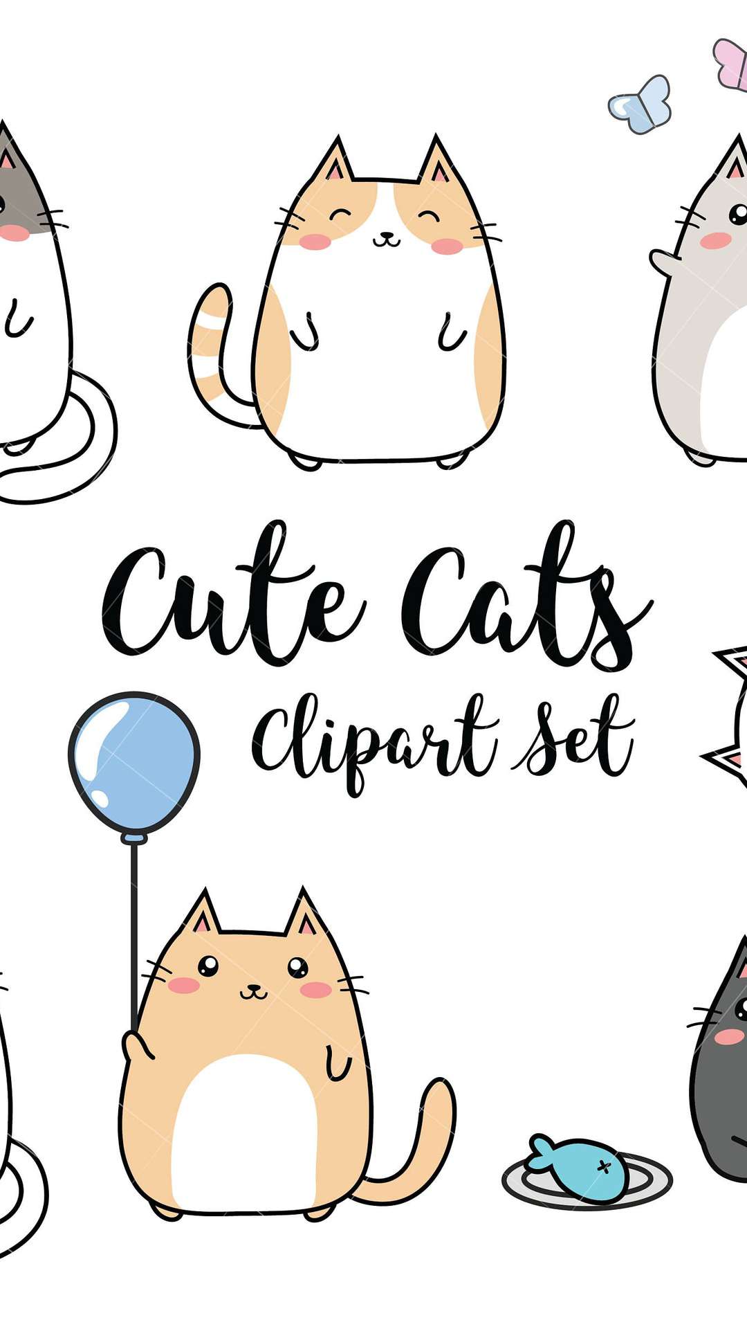 Chibi Cat Vector Images over 380