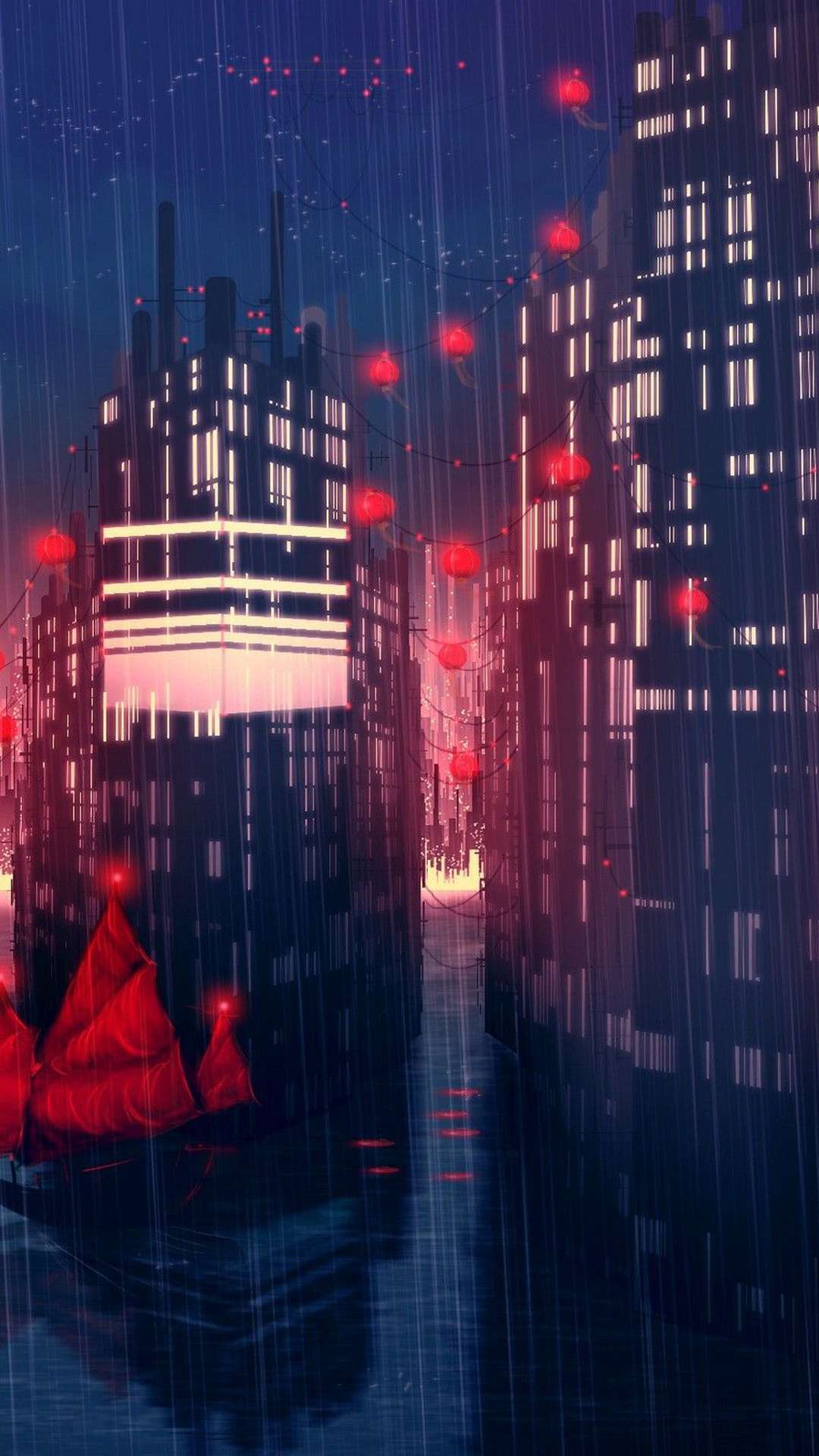 22 Anime City Wallpapers  Wallpaperboat