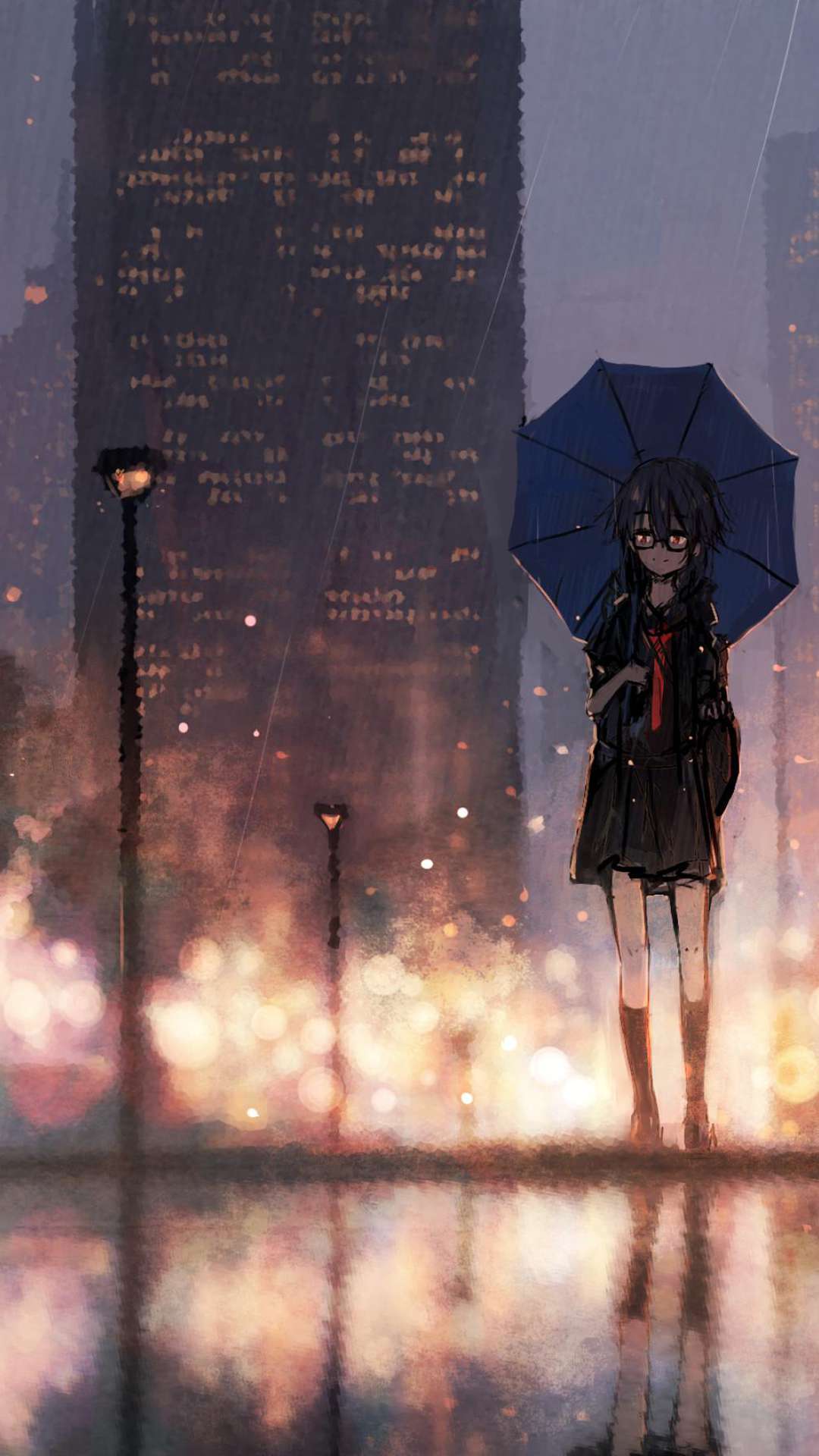 Anime Girl Rain Umbrella Wind Anime   Background and HD wallpaper   Peakpx