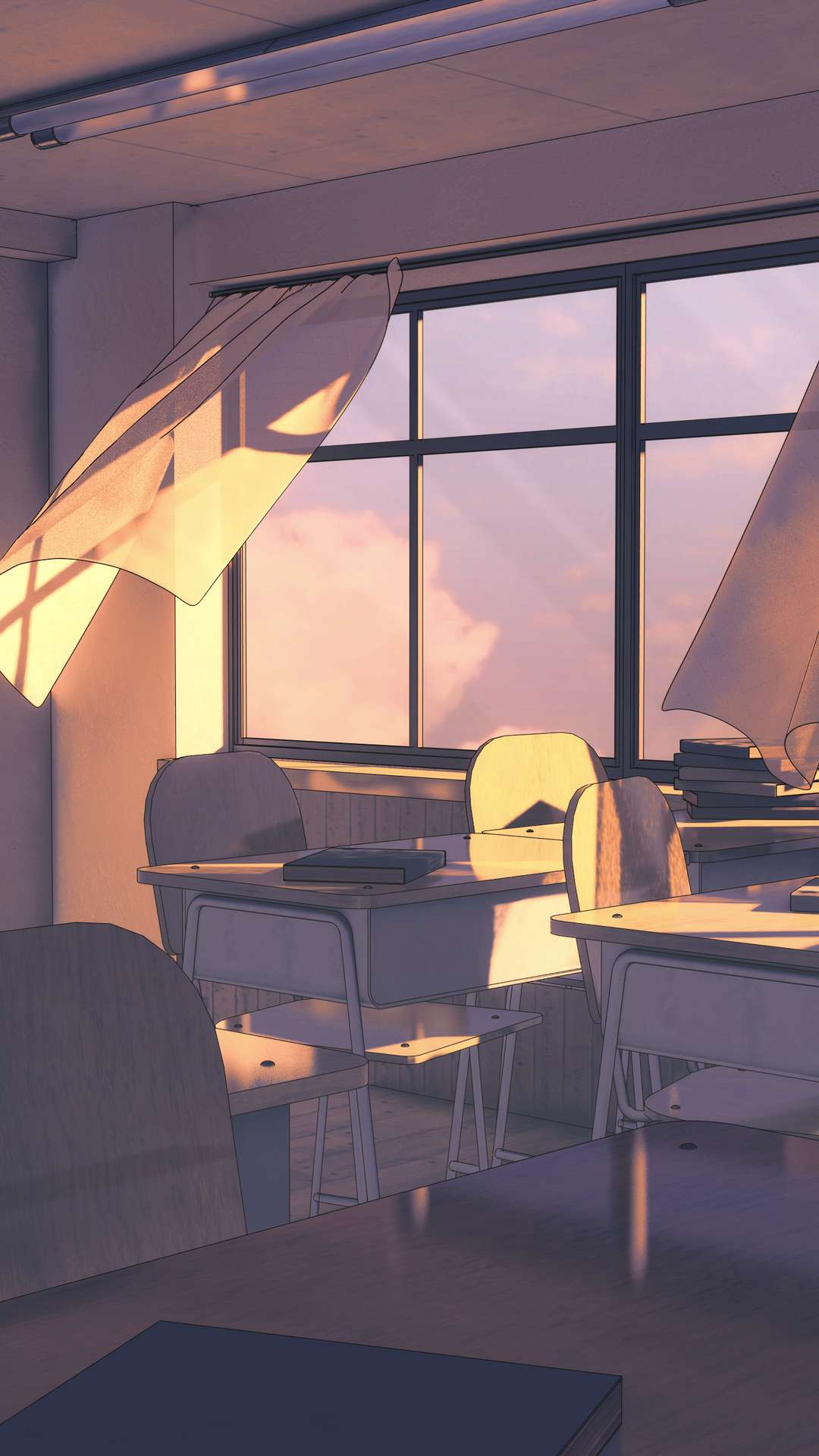Free Vectors | Simple room anime background with desk and window