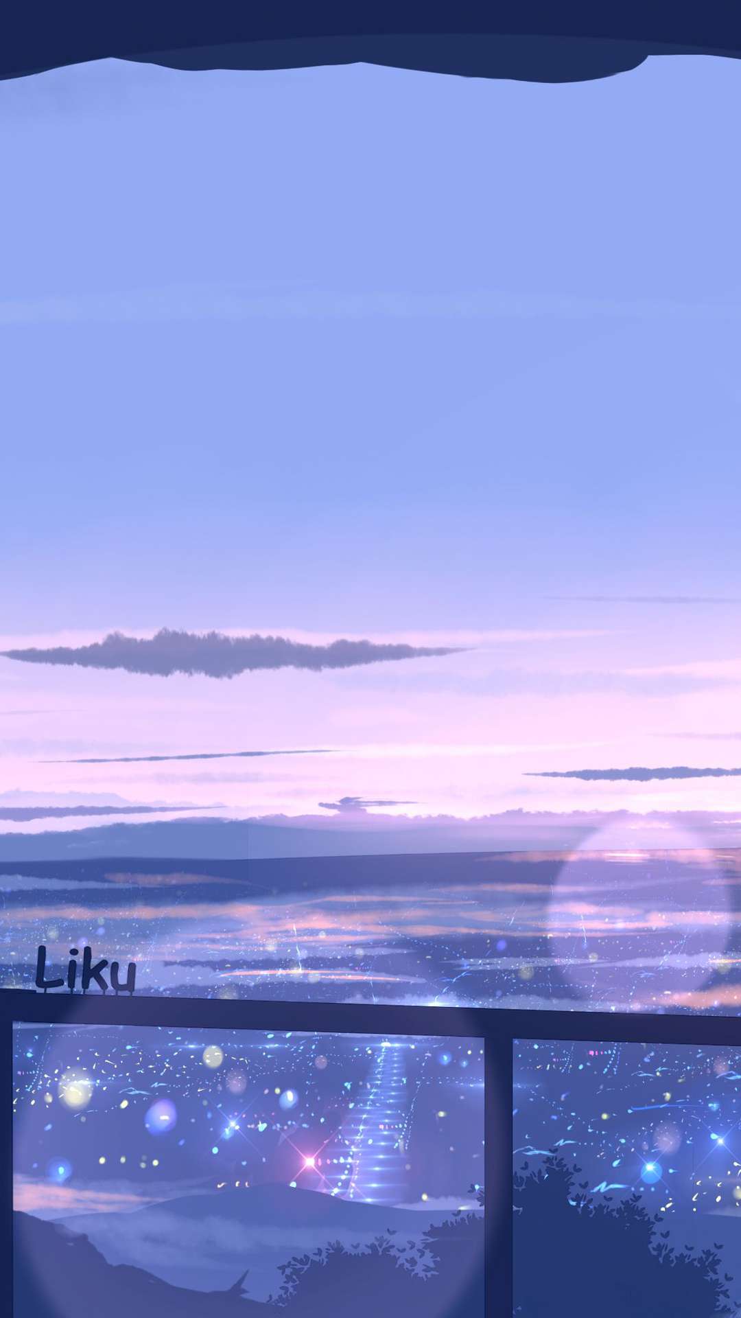 HD desktop wallpaper: Anime, Landscape, Grass, Sky, Sun, Road, Cloud  download free picture #1496623