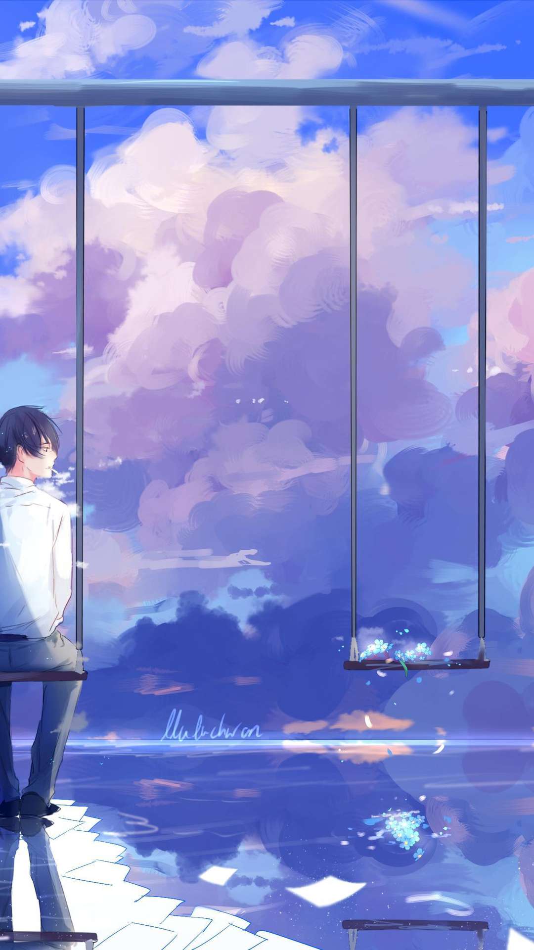 Lonely anime boy Wallpapers Download  MobCup