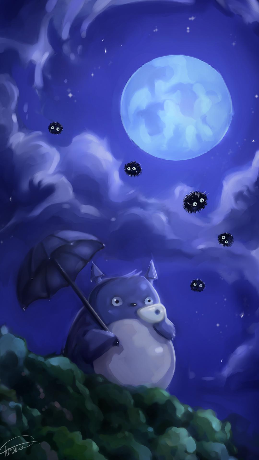 Totoro Anime Simple 4K Wallpaper iPhone HD Phone 5360f